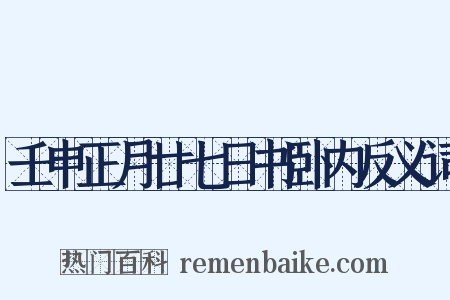 壬申正月廿七日书卧内反义词是什么意思的图片